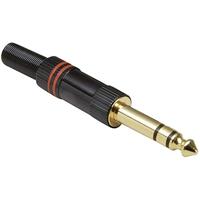 TRU Components TC-2502112 jack-connector 6,35 mm stekker, recht aantal polen (num): 3 stereo zw - thumbnail