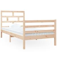 Bedframe massief hout 90x190 cm - thumbnail