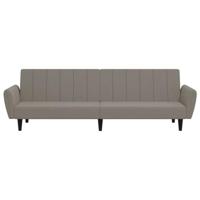 Slaapbank 2-zits fluweel lichtgrijs - thumbnail