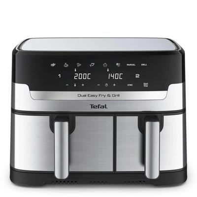 Tefal EY905D Easy Fry & Grill Dual Airfryer Grijs
