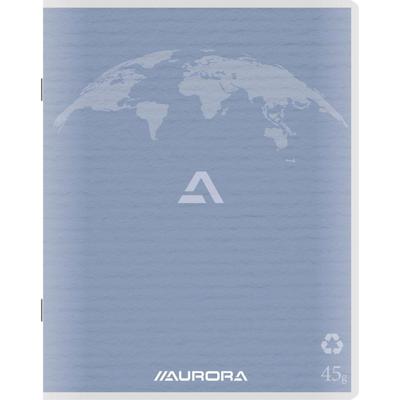 Aurora Writing 45 kladschrift uit gerycleerd papier, 96 bladzijden, geruit 5 mm, lichtblauw