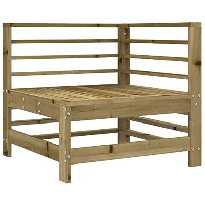 Hoekbank met kussens gempregneerd grenenhout Hoekbank met kussens gempregneerd grenenhout