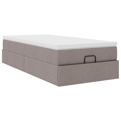 Ottoman bed met matras 90x190cm stof taupe
