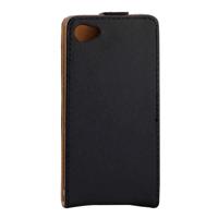 Khaki Lining Vertical Flip Magnetische sluiting PU lederen hoesje voor Sony Xperia Z5 Compact / Z5 mini / E5803 / E5823(zwart) - thumbnail