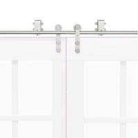 Schuifdeur onderdelenset 366 cm roestvrij staal zilverkleurig - thumbnail