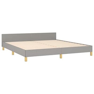 Bedframe zonder matras stof lichtgrijs 160x200 cm