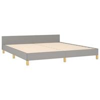Bedframe zonder matras stof lichtgrijs 160x200 cm - thumbnail