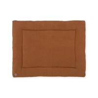 Jollein boxkleed Bliss knit 75x95cm caramel/fleece - thumbnail