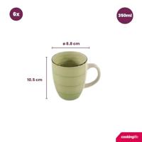 Cookinglife Mokken Delice Groen 350 ml - 6 stuks - thumbnail