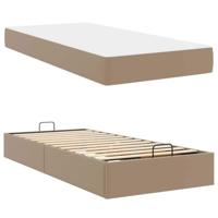 Bedframe met matras met matras 2 pcs Tan PVC - thumbnail
