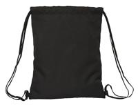 Rugtas met Koordjes Kappa Black Zwart 35 x 40 x 1 cm - thumbnail