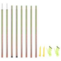 VidaXL Zonneschermpalen 2 st 250 cm gegalvaniseerd staal - thumbnail