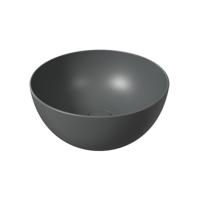 Salenzi Unica Round ronde opbouw wastafel waskom mat antraciet 40x20cm - thumbnail