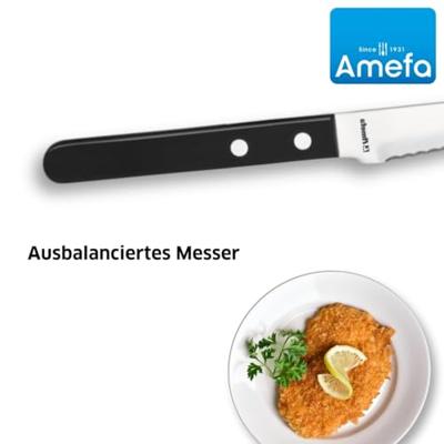 Amefa Pizza/Steak Messenset 6-delig Zwart