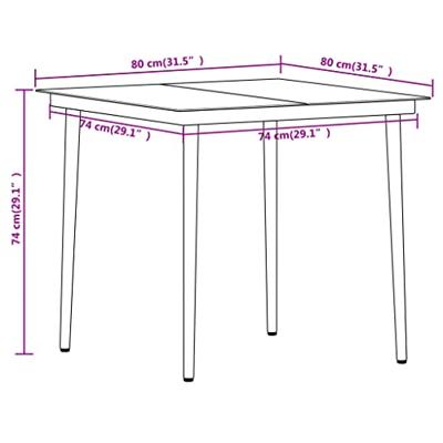 5-delige Tuinset zwart