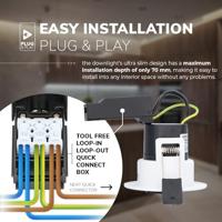 Malta LED inbouwspot - 5 Watt 480 lumen - Dim to warm - Rond - Kantelbaar - IP44 waterdicht - Wit - Incl. Quick Connector box - Wit - thumbnail