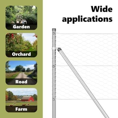 VidaXL Afrasteringspaal zilver 10 x 0,6 m (36 mm gaas) staal