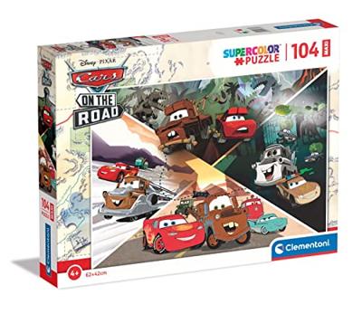 Clementoni legpuzzel super color maxi disney cars, 104st.