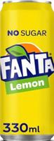 Frisdrank fanta lemon zero blik 330ml | 24 stuks - thumbnail