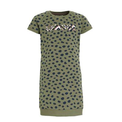 DJ Dutchjeans jurk met all over print army groen/zwart DJ Dutchjeans jurk met all over print army groen/zwart