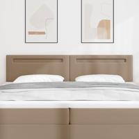 Hoofdbord met LED -striplichten Cappuccino 200 cm PVC - thumbnail