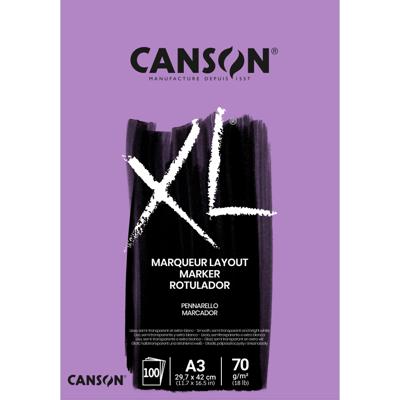 Markerpapier Canson XL Marker 100vel 70gr A3 extra wit