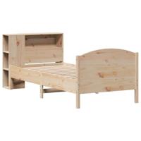 Bed met boekenkast zonder matras massief grenenhout 75x190 cm - thumbnail