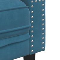 Tweezitsbank Chesterfield-stijl en bolsters fluweel blauw - thumbnail