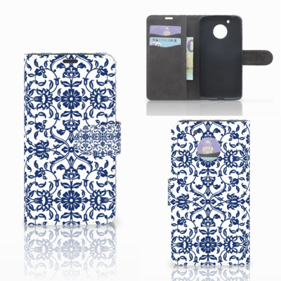 Motorola Moto G5 Hoesje Flower Blue