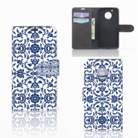 Motorola Moto G5 Hoesje Flower Blue - thumbnail