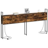 Opberghoofdbord Gerookt eiken 180 cm Bewerkt hout - thumbnail