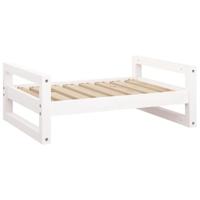 VidaXL Hondenmand 75,5x55,5x28 cm massief grenenhout wit - thumbnail