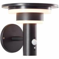 Buitenwandlamp - BRILLIANT - GARVINA - LED en solar - Bewegingsmelder - Roestvrij staal en kunststof - 4 W - Zwart - thumbnail