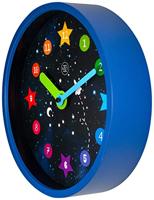 NeXtime nx-7356 wandklok nxt apollo dia 30cm kunststof blauw - thumbnail
