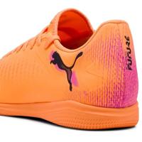 PUMA Future 8 Play Zaalvoetbalschoenen (IN) Oranje Roze Zwart - thumbnail