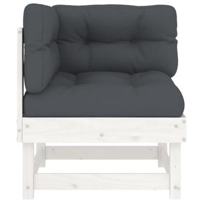 Hoekbank met kussens massief grenenhout