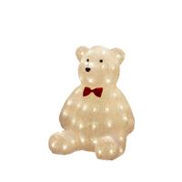 Verlicht Kerstfiguur voor binnen en buiten - Teddy beer - 64 LEDs - 38 cm hoog - Kerstverlichting - thumbnail