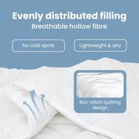 VidaXL Zomer dekbed wit 220 x 135 x 3 cm polyester - thumbnail