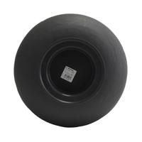 Ronde bloempot - EDA - Volcania Up - 32,5 L - Binnen/buiten - Steenmotief - Ø 38,5 x H 36,8 cm - Antracietgrijs - thumbnail