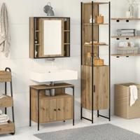 Badkamermeubelset met plank 3 pcs Artisan Eiken Bewerkt hout - thumbnail