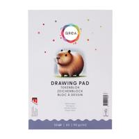 Tekenblok Qrea A5 50 vel 90gr gelijmd | 5 stuks - thumbnail
