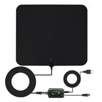 EEN-1002 5dBi/25dBi binnen HDTV-antenne met Sucker VHF170-230/UHF470-862MHz(Black) - thumbnail