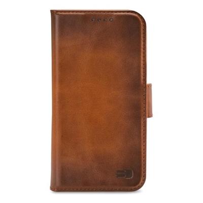 Senza Desire Leather Wallet Apple iPhone 14 Plus Burned Cognac