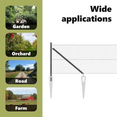 VidaXL Afrasteringspaal grijs 50 x 0,4 m (16 x 16 mm gaas)