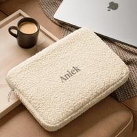 Geborduurde teddy laptoptas - 15,6 inch - 38 x 27 x 3,5 cm - thumbnail