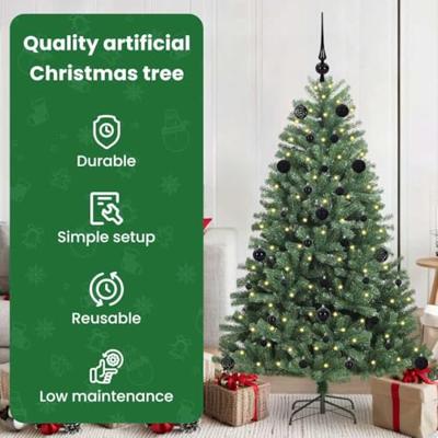 VidaXL Kunstmatige inklapbare kerstboom groen 150 cm pvc en metaal VidaXL Kunstmatige inklapbare kerstboom groen 150 cm pvc en metaal