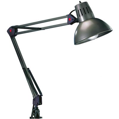 LED Klemlamp E27 - Glansgrijs Aluminium - Max 40W