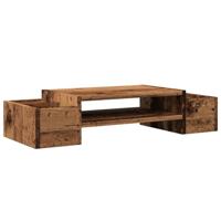 VidaXL Monitorstandaard met opbergruimte 70x27x15 cm hout oud hout - thumbnail