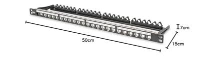 Digitus DN-91422 24 poorten Netwerkpatchpaneel 483 mm (19) 0.5 HE Meerdere kleuren Niet ingericht