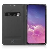 Bookcase voor Samsung Galaxy S10e Watercolor Paars - thumbnail